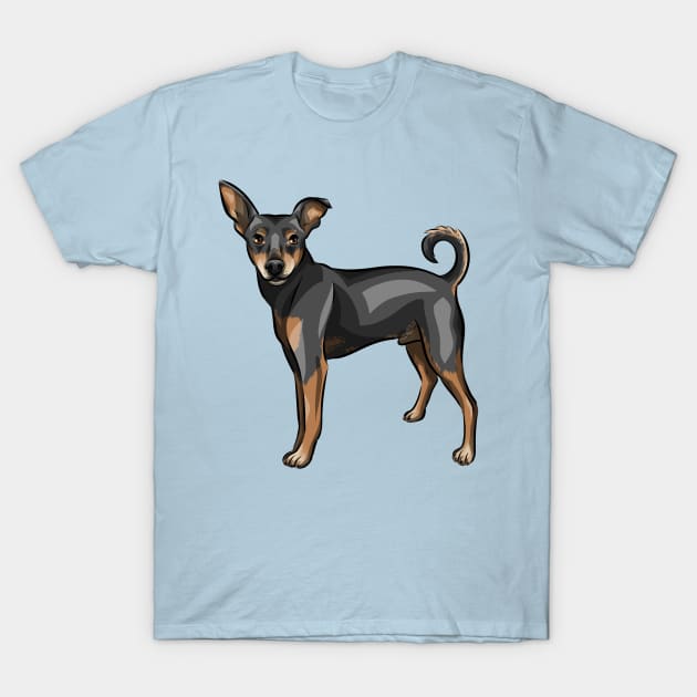 Cute miniature pinscher dog T-Shirt by Shirin Illustration